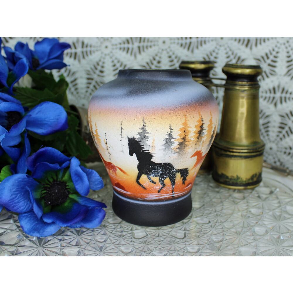Signed Cedar Mesa Pottery Wild Horses Pottery